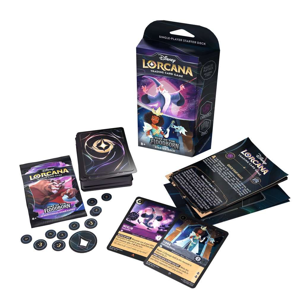 Lorcana Rise of the Floodborn Starter Deck Amethyst & Steel