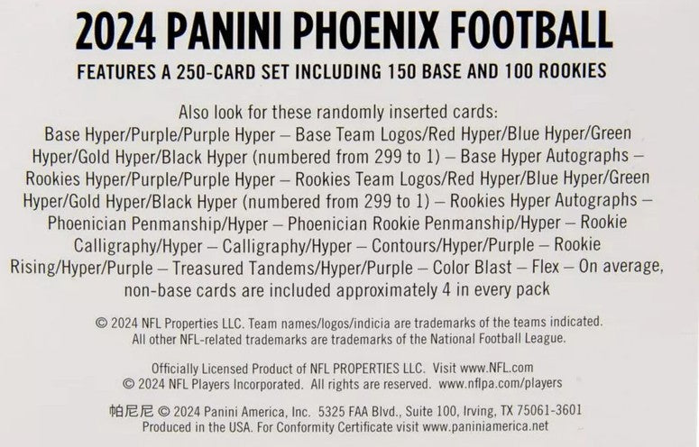 2024 Panini NFL Phoenix - Mega Box