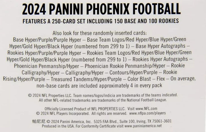 2024 Panini NFL Phoenix - Mega Box